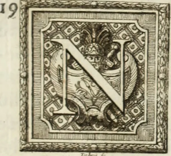 An illustration from Historia genealogica da casa real portugueza : desde a sua origem até o presente, com as familias illustres, que precedem dos reys, e dos serenissimos duques de Bragança, 1735, leaf 14