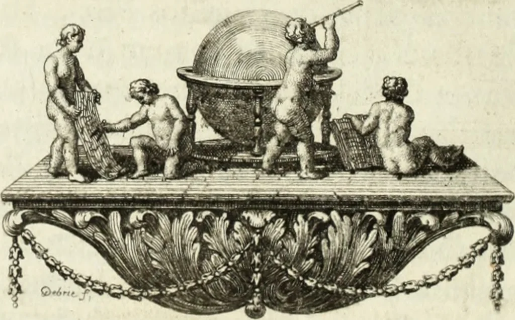 An illustration from Historia genealogica da casa real portugueza : desde a sua origem até o presente, com as familias illustres, que precedem dos reys, e dos serenissimos duques de Bragança, 1735, leaf 385