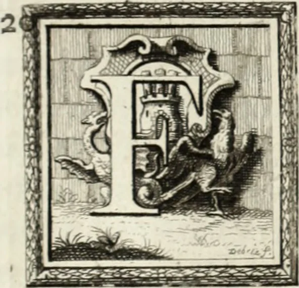 An illustration from Historia genealogica da casa real portugueza : desde a sua origem até o presente, com as familias illustres, que precedem dos reys, e dos serenissimos duques de Bragança, 1735, leaf 386
