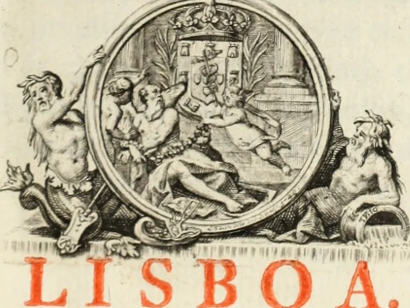 An illustration from Historia genealogica da casa real portugueza : desde a sua origem até o presente, com as familias illustres, que precedem dos reys, e dos serenissimos duques de Bragança, 1735, leaf 4
