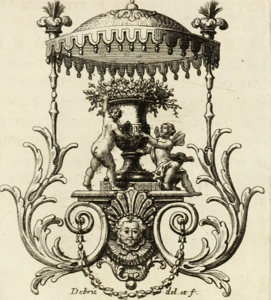 An illustration from Historia genealogica da casa real portugueza : desde a sua origem até o presente, com as familias illustres, que precedem dos reys, e dos serenissimos duques de Bragança, 1735, leaf 524