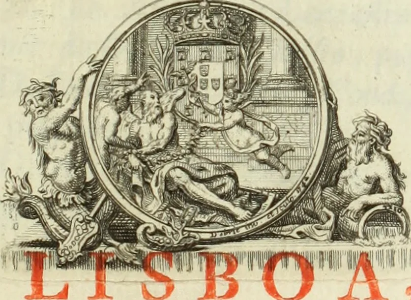 An illustration from Historia genealogica da casa real portugueza : desde a sua origem até o presente, com as familias illustres, que precedem dos reys, e dos serenissimos duques de Bragança, 1735, leaf 8