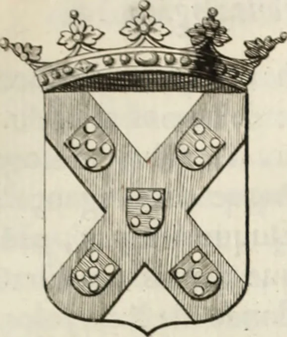 An illustration from Historia genealogica da casa real portugueza : desde a sua origem até o presente, com as familias illustres, que precedem dos reys, e dos serenissimos duques de Bragança, 1735, leaf 534