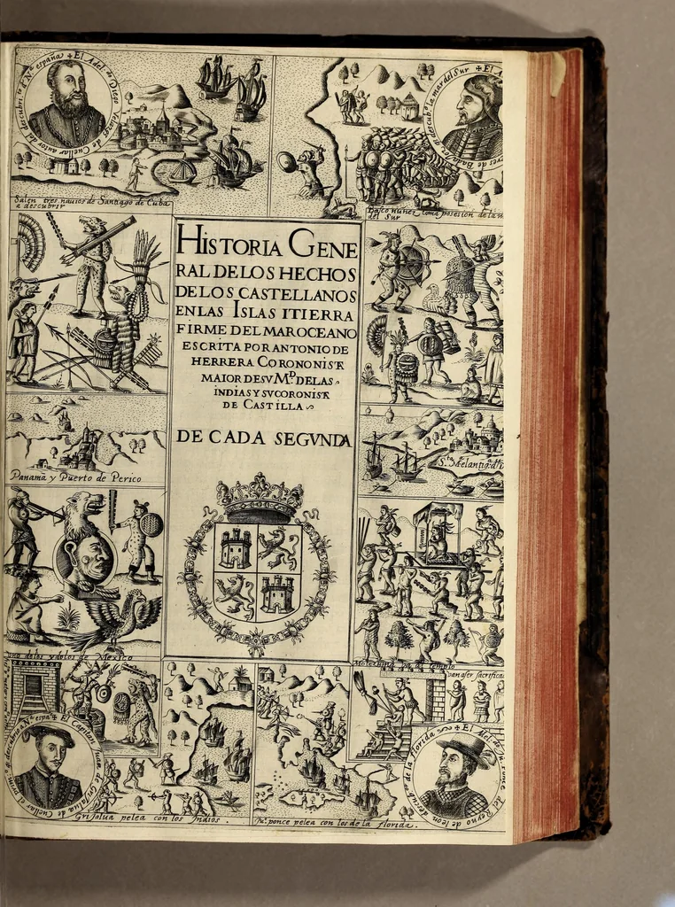 An illustration from Historia general de los hechos de los castellanos en las islas i Tierra Firme del Mar Oceano, 1601, leaf 405