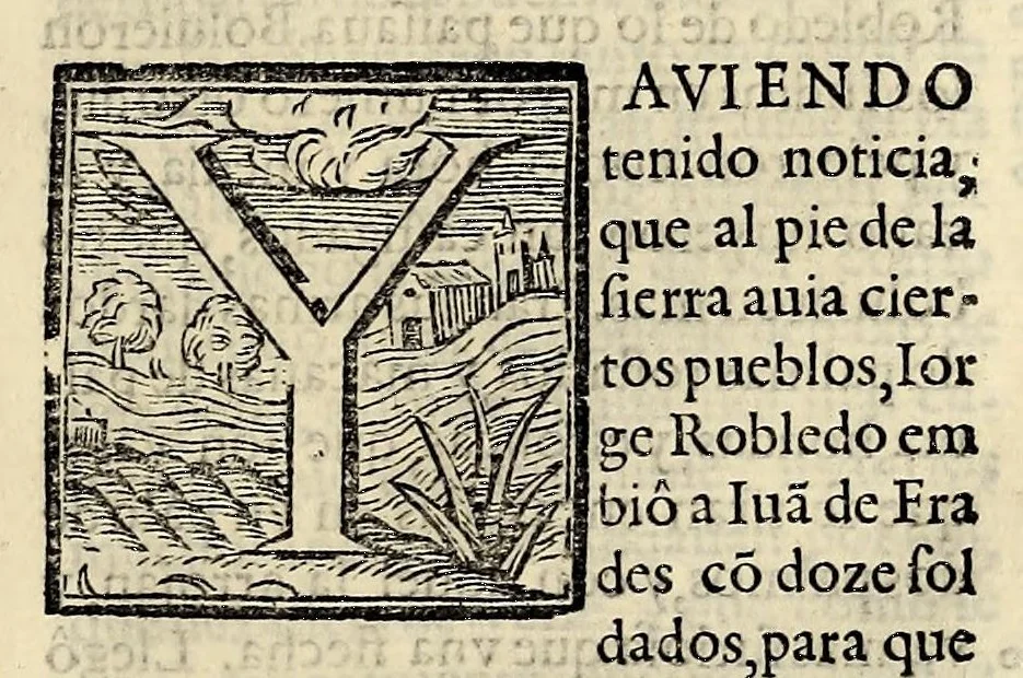 An illustration from Historia general de los hechos de los castellanos en las islas i Tierra Firme del Mar Oceano, 1601, leaf 101