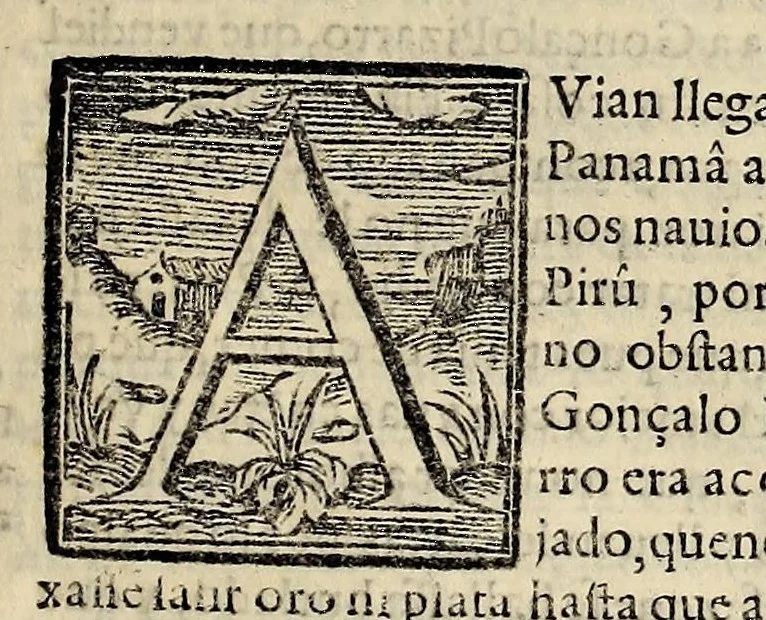 An illustration from Historia general de los hechos de los castellanos en las islas i Tierra Firme del Mar Oceano, 1601, leaf 415