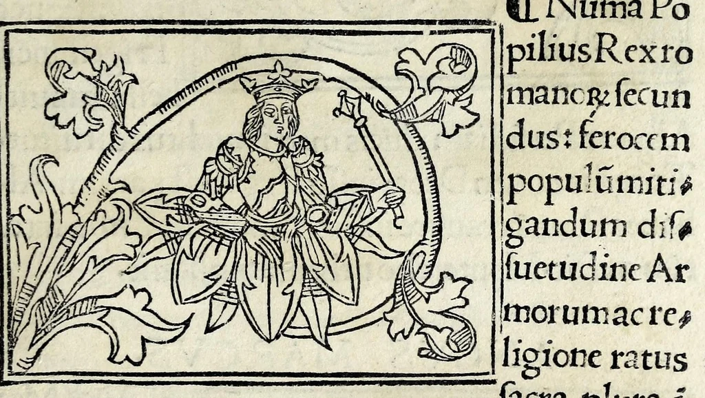 An illustration from Historia illvst. Romanorvm a Iano vsq. ad captam a Gotthis vrbem, 1510, leaf 25
