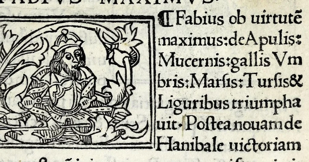 An illustration from Historia illvst. Romanorvm a Iano vsq. ad captam a Gotthis vrbem, 1510, leaf 37