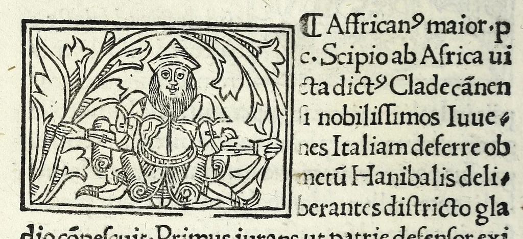 An illustration from Historia illvst. Romanorvm a Iano vsq. ad captam a Gotthis vrbem, 1510, leaf 44