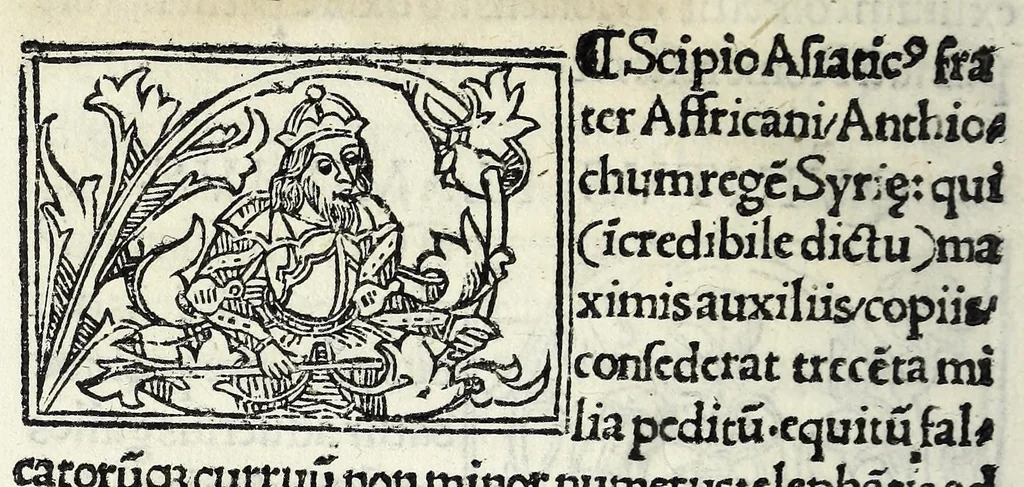 An illustration from Historia illvst. Romanorvm a Iano vsq. ad captam a Gotthis vrbem, 1510, leaf 46