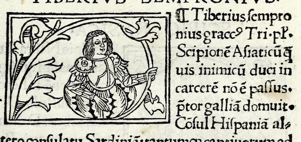 An illustration from Historia illvst. Romanorvm a Iano vsq. ad captam a Gotthis vrbem, 1510, leaf 47