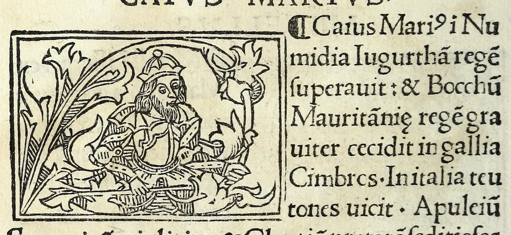 An illustration from Historia illvst. Romanorvm a Iano vsq. ad captam a Gotthis vrbem, 1510, leaf 50