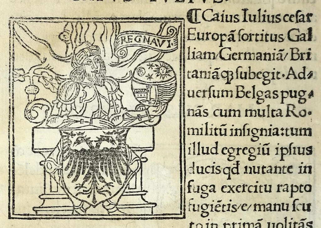 An illustration from Historia illvst. Romanorvm a Iano vsq. ad captam a Gotthis vrbem, 1510, leaf 54
