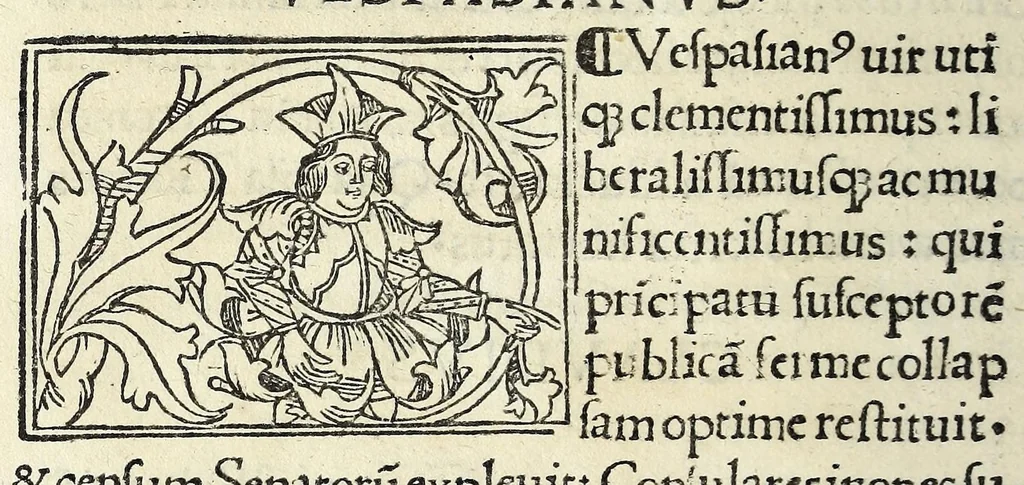 An illustration from Historia illvst. Romanorvm a Iano vsq. ad captam a Gotthis vrbem, 1510, leaf 58