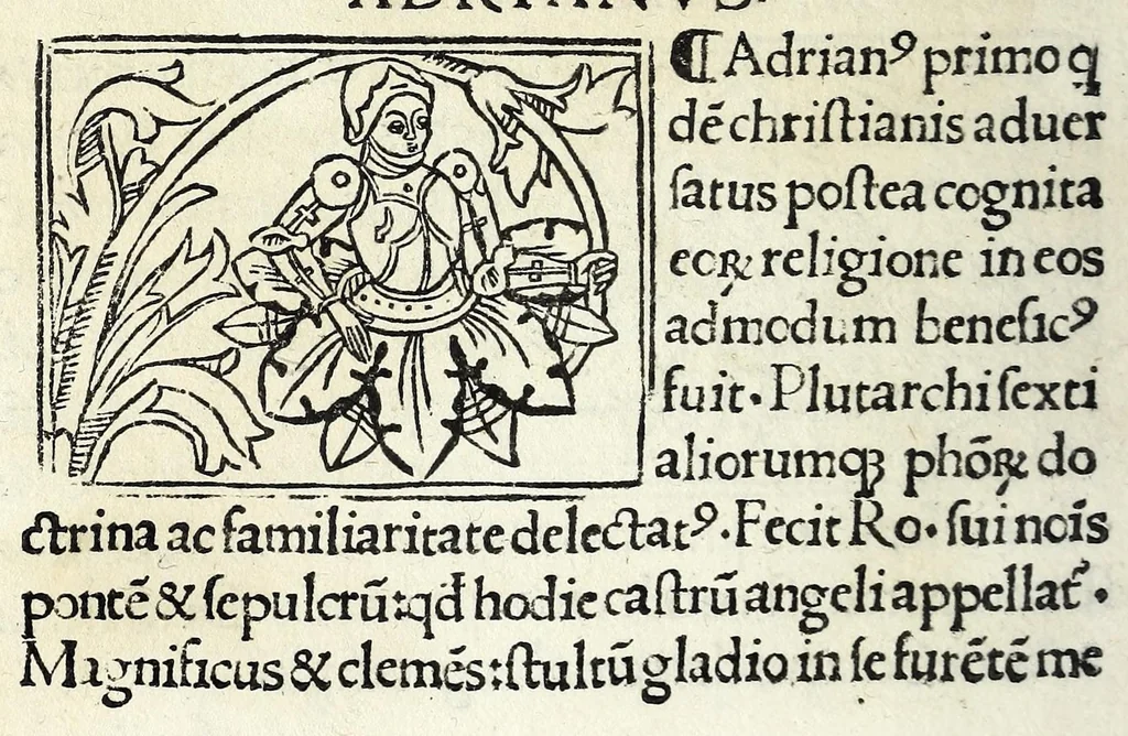 An illustration from Historia illvst. Romanorvm a Iano vsq. ad captam a Gotthis vrbem, 1510, leaf 60
