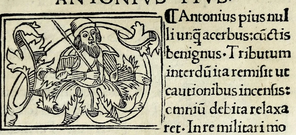 An illustration from Historia illvst. Romanorvm a Iano vsq. ad captam a Gotthis vrbem, 1510, leaf 61