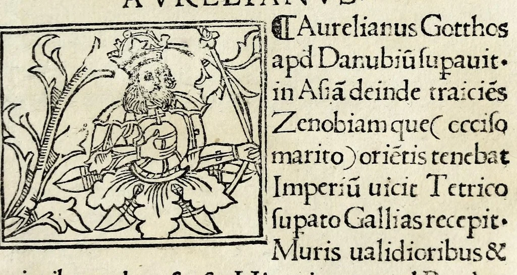 An illustration from Historia illvst. Romanorvm a Iano vsq. ad captam a Gotthis vrbem, 1510, leaf 63