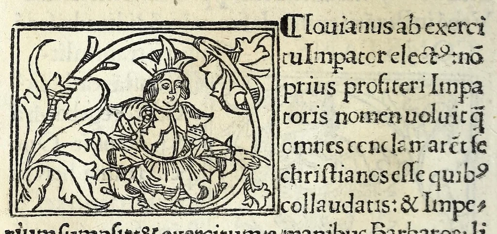An illustration from Historia illvst. Romanorvm a Iano vsq. ad captam a Gotthis vrbem, 1510, leaf 66