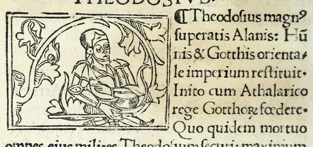 An illustration from Historia illvst. Romanorvm a Iano vsq. ad captam a Gotthis vrbem, 1510, leaf 68