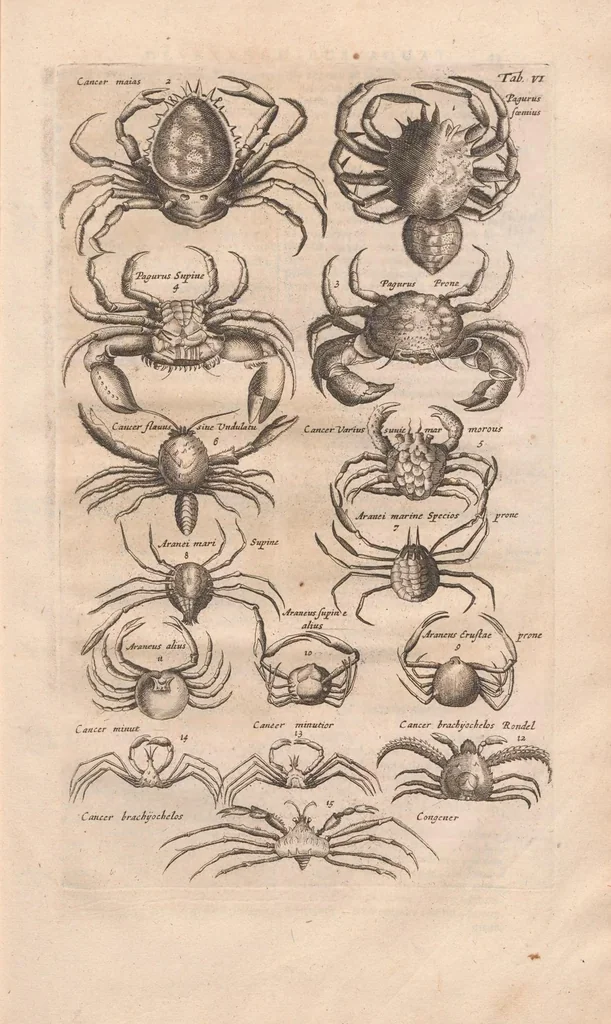 An illustration from Historiæ naturalis de exanguibus aquaticis libri IV, 1657, leaf 37