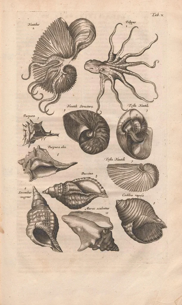 An illustration from Historiæ naturalis de exanguibus aquaticis libri IV, 1657, leaf 53