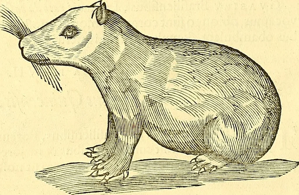 An illustration from Historia naturalis Brasiliae : auspicio et beneficio illustriss. I. Mauriti Com. Nassau illius provinciae et maris summi praefecti adornata : in qua non tantum plantae et animalia, sed et indigenarum morbi, ingenia et mores describuntur et iconibus supra quingentas illustrantur, 1648, leaf 379