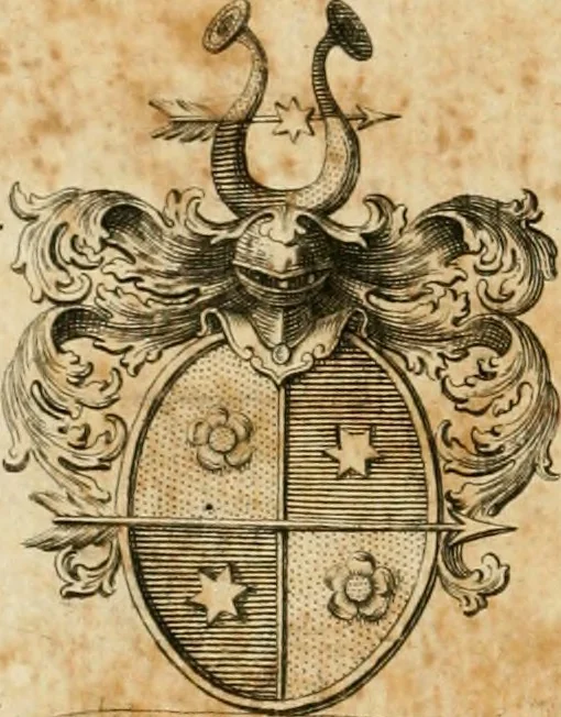An illustration from Historica notitia rerum Boicarum : symbolis ac figuris aeneis illustrata : in funere Caroli VII. Romanorum Imperatoris semp. aug. virtutum triumpho, solemnium quondam occasione exequiarum, accommodata : cui accedit in fine oratio funebris in laudem optimi ejusdem Caesaris, anno 1745 habita, 1746, leaf 1