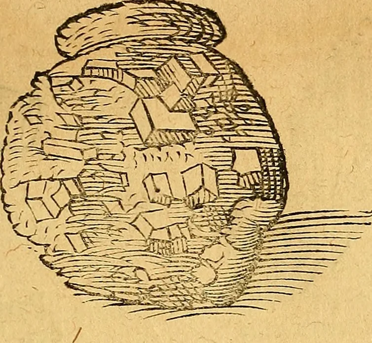 An illustration from Historia novi et admirabilis fontis balneique Bollensis in Ducatu Vvirtembergico ad acidulas Goepingenses ..., 1598, leaf 364