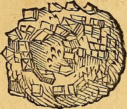 An illustration from Historia novi et admirabilis fontis balneique Bollensis in Ducatu Vvirtembergico ad acidulas Goepingenses ..., 1598, leaf 372