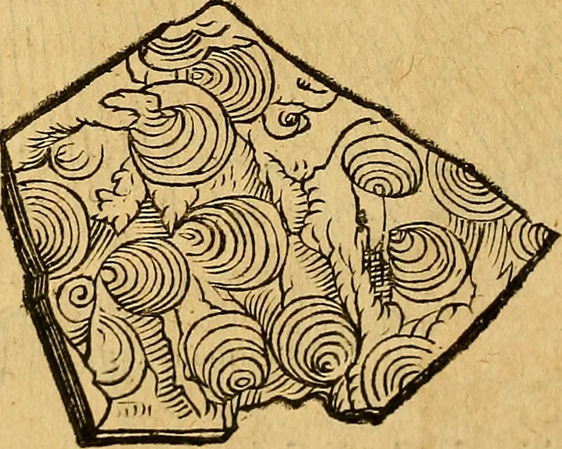 An illustration from Historia novi et admirabilis fontis balneique Bollensis in Ducatu Wirtembergico ad acidulas Goepingenses : mandato illustris. principis ac D.D. Frid. Ducis Vvirtemberg. et Teccensis. Comitis Montisbelig. &c. ac Equ. Ord. Reg. Gall. ad subditorum omniumqu[e] vicinorum & exterorum emolumentum ob vires insignes adornati,, 1598, leaf 355