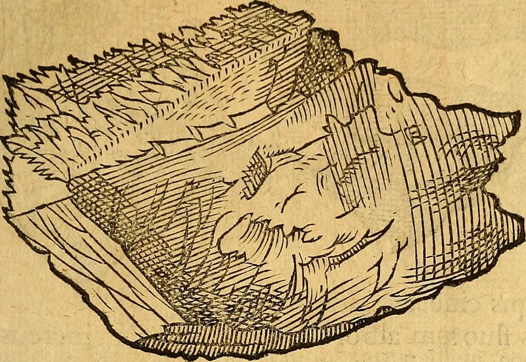 An illustration from Historia novi et admirabilis fontis balneique Bollensis in Ducatu Wirtembergico ad acidulas Goepingenses : mandato illustris. principis ac D.D. Frid. Ducis Vvirtemberg. et Teccensis. Comitis Montisbelig. &c. ac Equ. Ord. Reg. Gall. ad subditorum omniumqu[e] vicinorum & exterorum emolumentum ob vires insignes adornati,, 1598, leaf 358