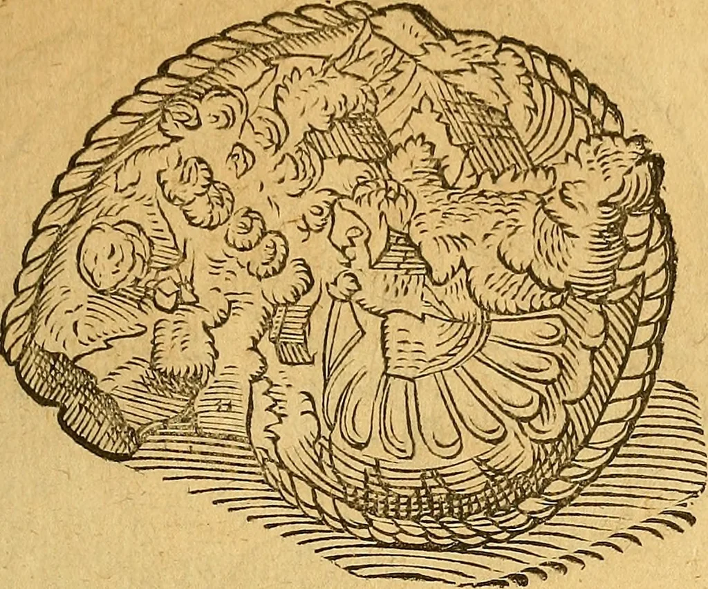 An illustration from Historia novi et admirabilis fontis balneique Bollensis in Ducatu Wirtembergico ad acidulas Goepingenses : mandato illustris. principis ac D.D. Frid. Ducis Vvirtemberg. et Teccensis. Comitis Montisbelig. &c. ac Equ. Ord. Reg. Gall. ad subditorum omniumqu[e] vicinorum & exterorum emolumentum ob vires insignes adornati,, 1598, leaf 362