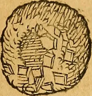 An illustration from Historia novi et admirabilis fontis balneique Bollensis in Ducatu Wirtembergico ad acidulas Goepingenses : mandato illustris. principis ac D.D. Frid. Ducis Vvirtemberg. et Teccensis. Comitis Montisbelig. &c. ac Equ. Ord. Reg. Gall. ad subditorum omniumqu[e] vicinorum & exterorum emolumentum ob vires insignes adornati,, 1598, leaf 392