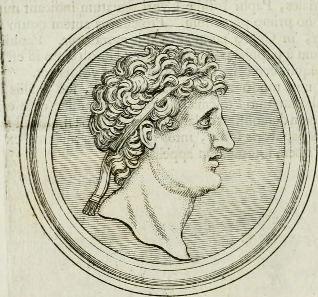 An illustration from Historia Ptolemaeorum Aegypti regum : ad fidem numismatum accommodata, 1701, leaf 139
