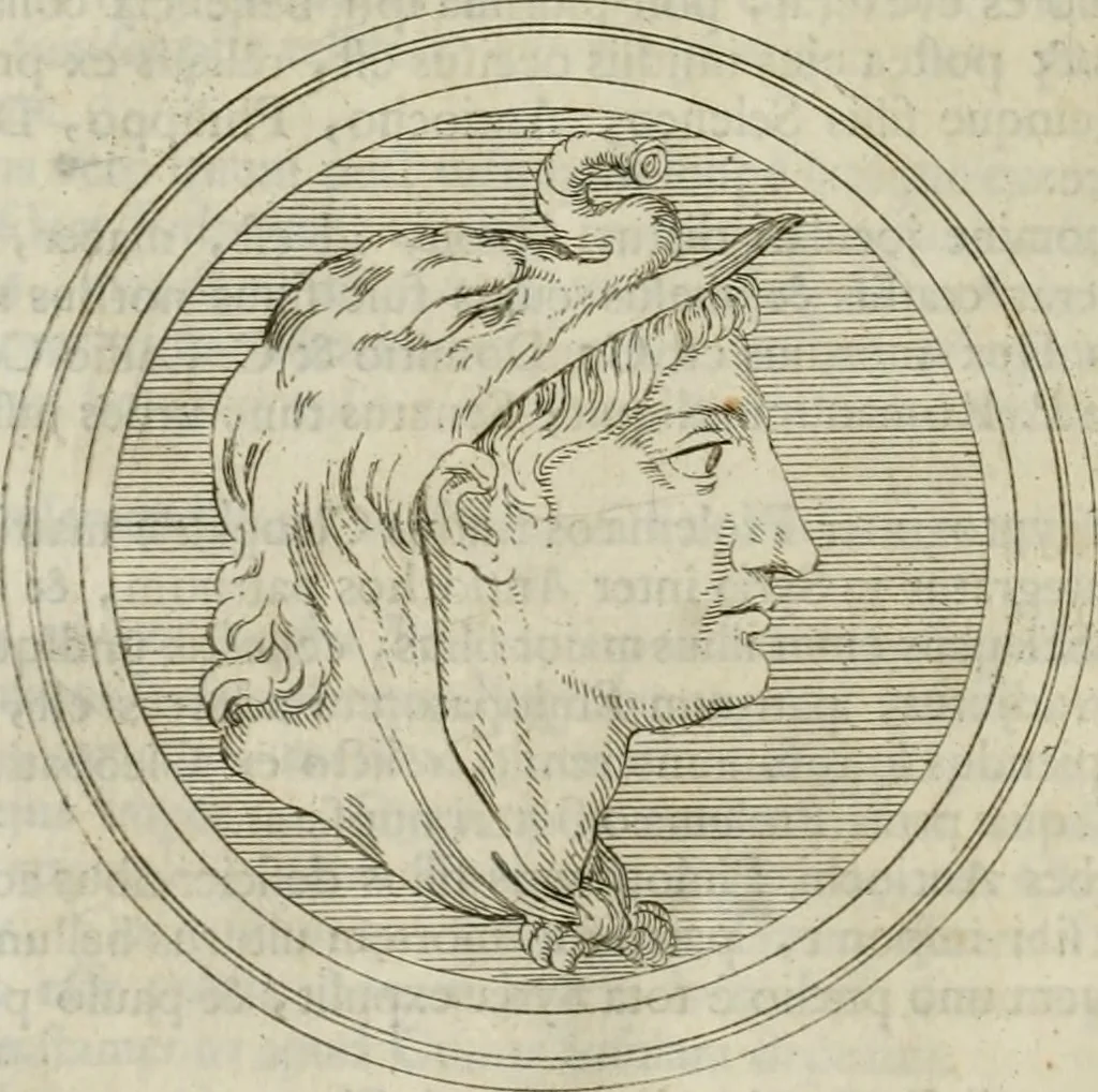 An illustration from Historia Ptolemaeorum Aegypti regum : ad fidem numismatum accommodata, 1701, leaf 143