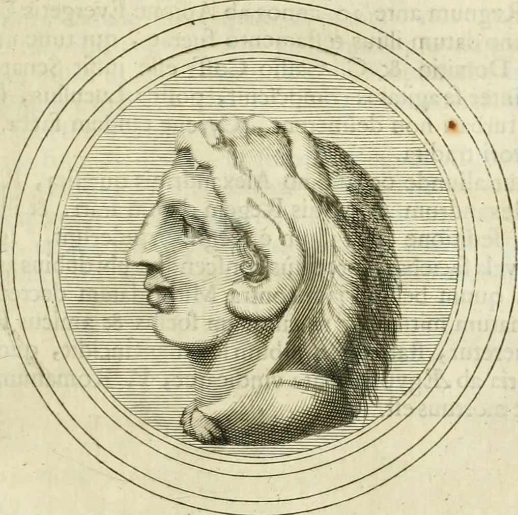 An illustration from Historia Ptolemaeorum Aegypti regum : ad fidem numismatum accommodata, 1701, leaf 154