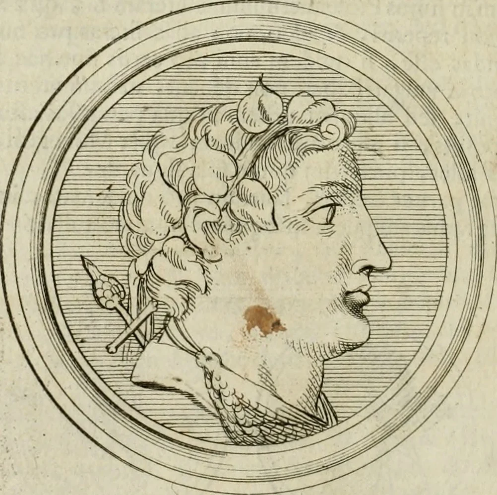 An illustration from Historia Ptolemaeorum Aegypti regum : ad fidem numismatum accommodata, 1701, leaf 169