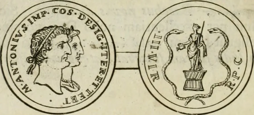 An illustration from Historia Ptolemaeorum Aegypti regum : ad fidem numismatum accommodata, 1701, leaf 213