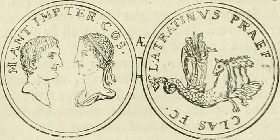 An illustration from Historia Ptolemaeorum Aegypti regum : ad fidem numismatum accommodata, 1701, leaf 218