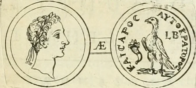 An illustration from Historia Ptolemaeorum Aegypti regum : ad fidem numismatum accommodata, 1701, leaf 222