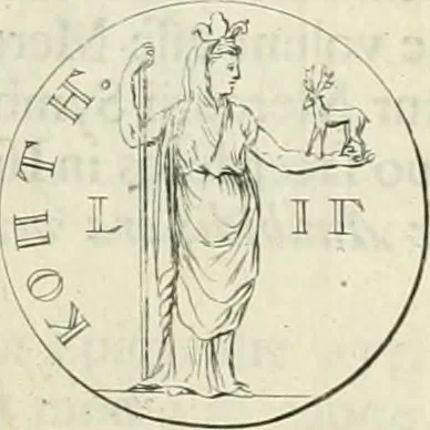 An illustration from Historia Ptolemaeorum Aegypti regum : ad fidem numismatum accommodata, 1701, leaf 228