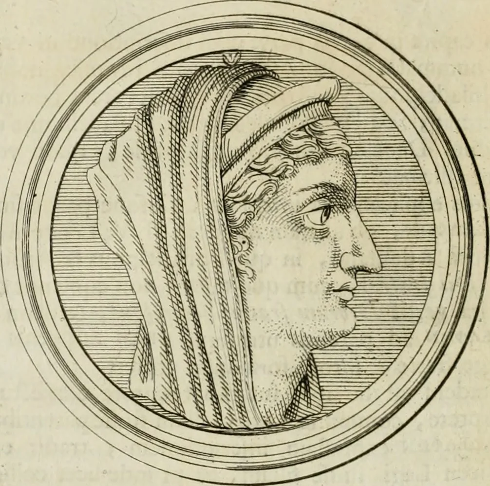 An illustration from Historia Ptolemaeorum Aegypti regum : ad fidem numismatum accommodata, 1701, leaf 65