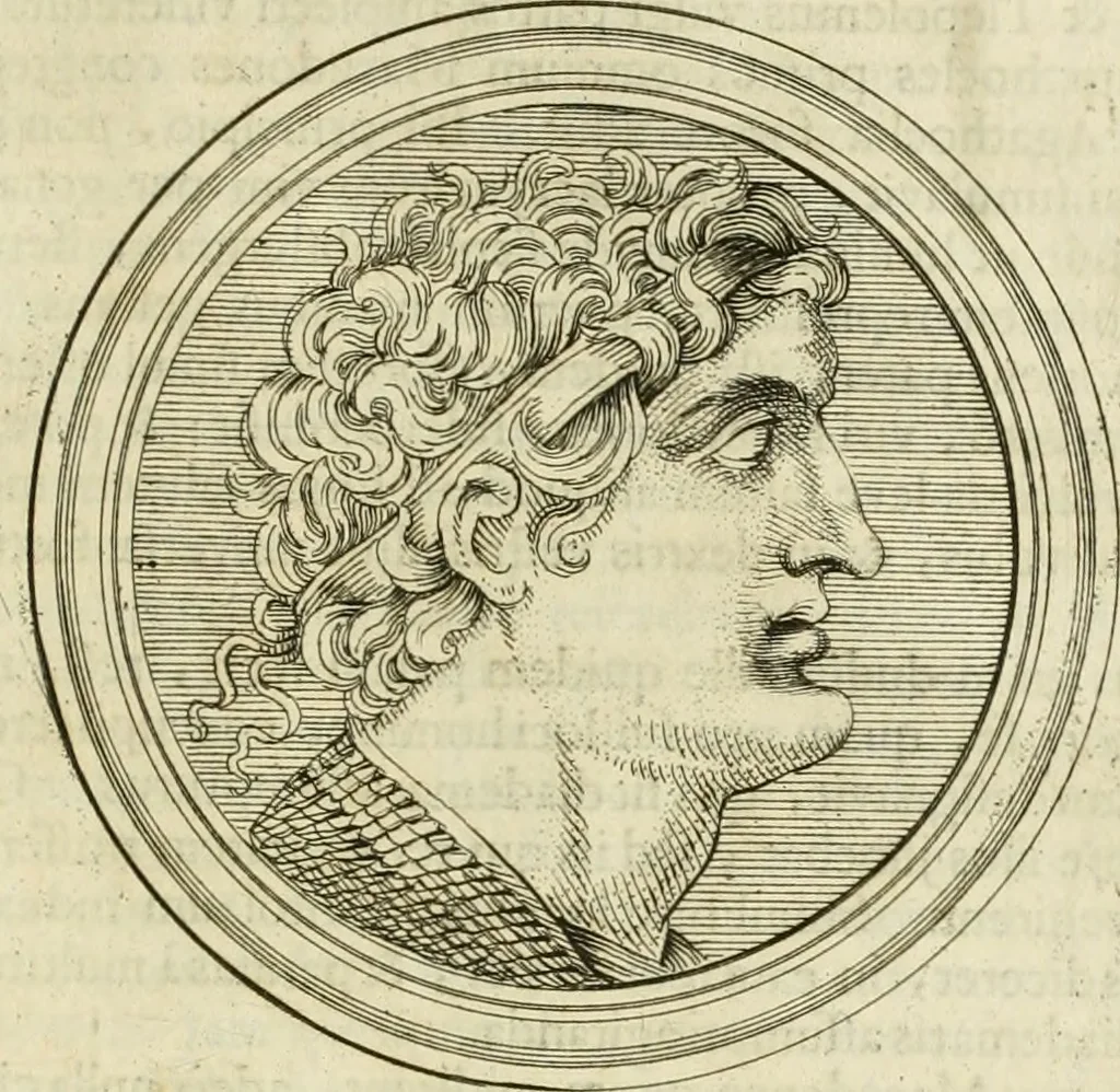 An illustration from Historia Ptolemaeorum Aegypti regum : ad fidem numismatum accommodata, 1701, leaf 94