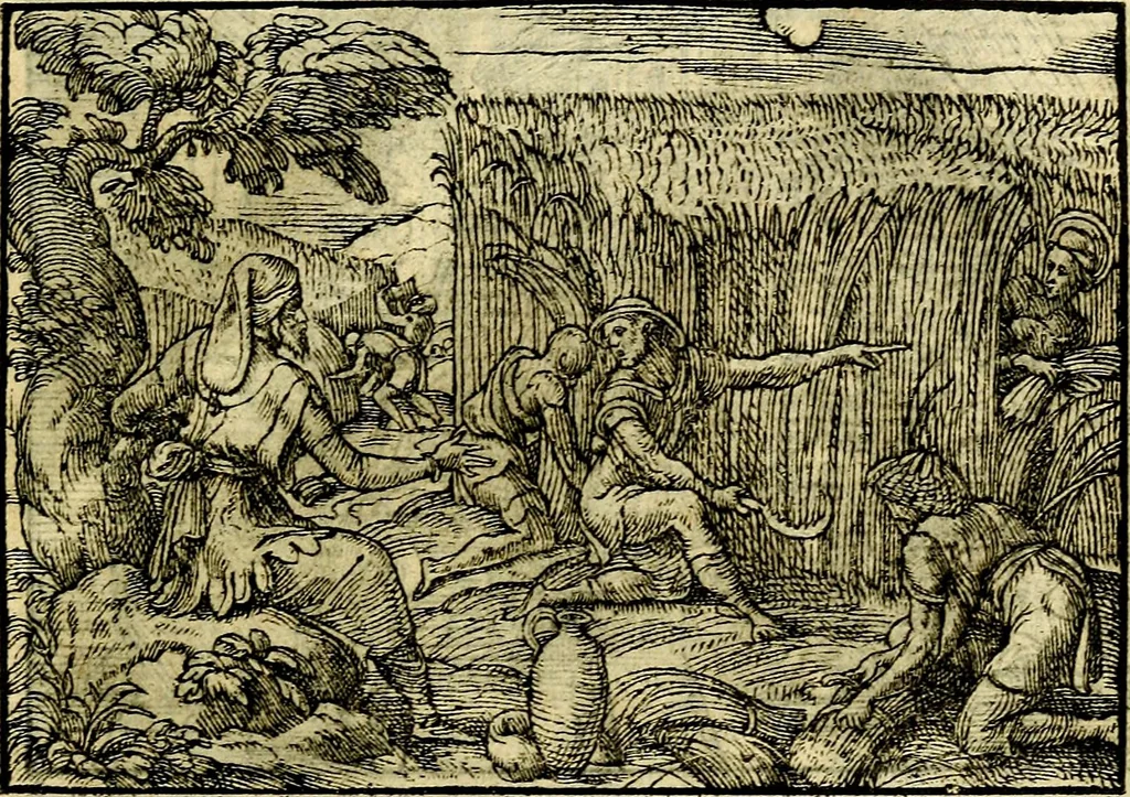 An illustration from Historiarvm memorabilivm ex Exodo, sequentibusq́ [] libris descriptio, 1558, leaf 100