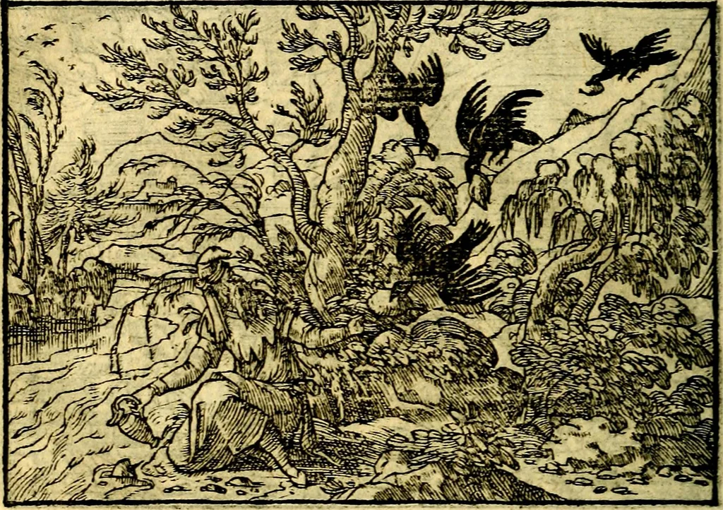 An illustration from Historiarvm memorabilivm ex Exodo, sequentibusq́ [] libris descriptio, 1558, leaf 113