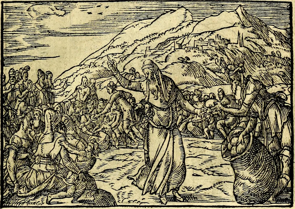 An illustration from Historiarvm memorabilivm ex Exodo, sequentibusq́ [] libris descriptio, 1558, leaf 116