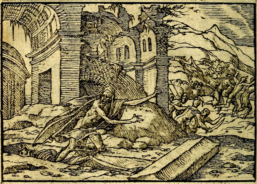 An illustration from Historiarvm memorabilivm ex Exodo, sequentibusq́ [] libris descriptio, 1558, leaf 119