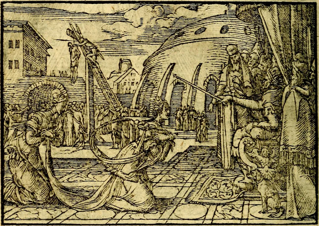 An illustration from Historiarvm memorabilivm ex Exodo, sequentibusq́ [] libris descriptio, 1558, leaf 135
