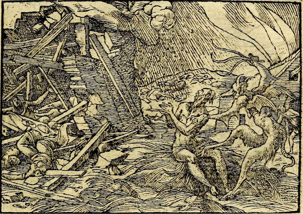An illustration from Historiarvm memorabilivm ex Exodo, sequentibusq́ [] libris descriptio, 1558, leaf 136