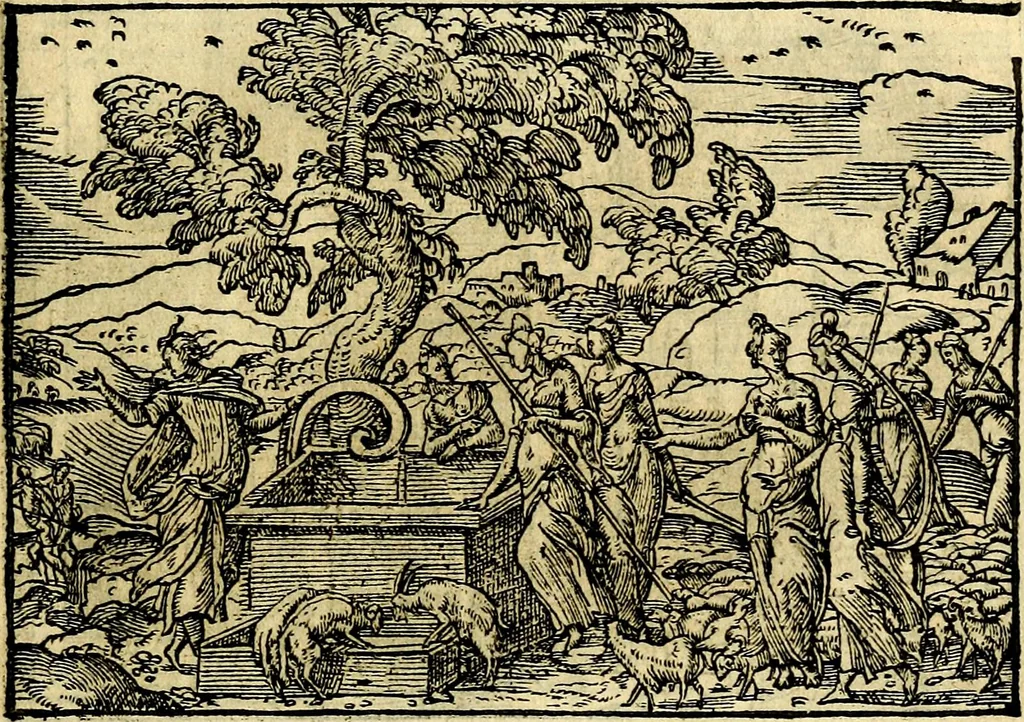 An illustration from Historiarvm memorabilivm ex Exodo, sequentibusq́ [] libris descriptio, 1558, leaf 18